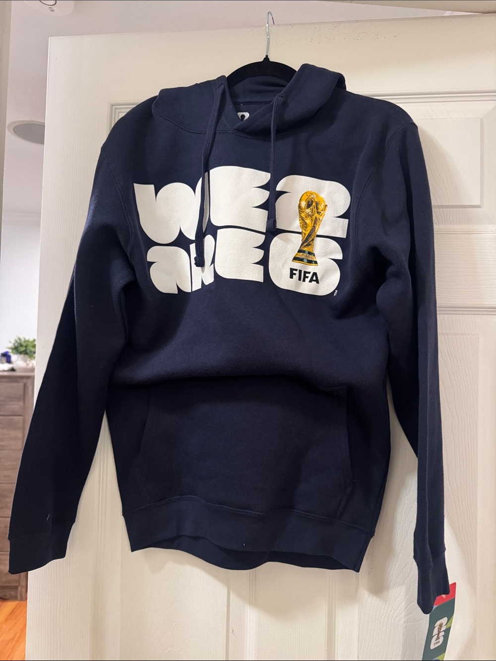 Men’s Navy Blue Hoodie with Trophy Graphic